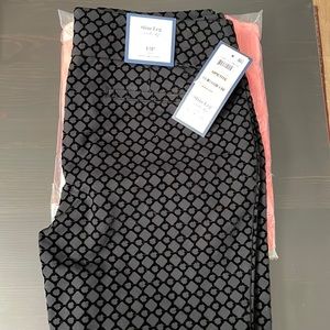 Black slim leg, waist smoothing pants.